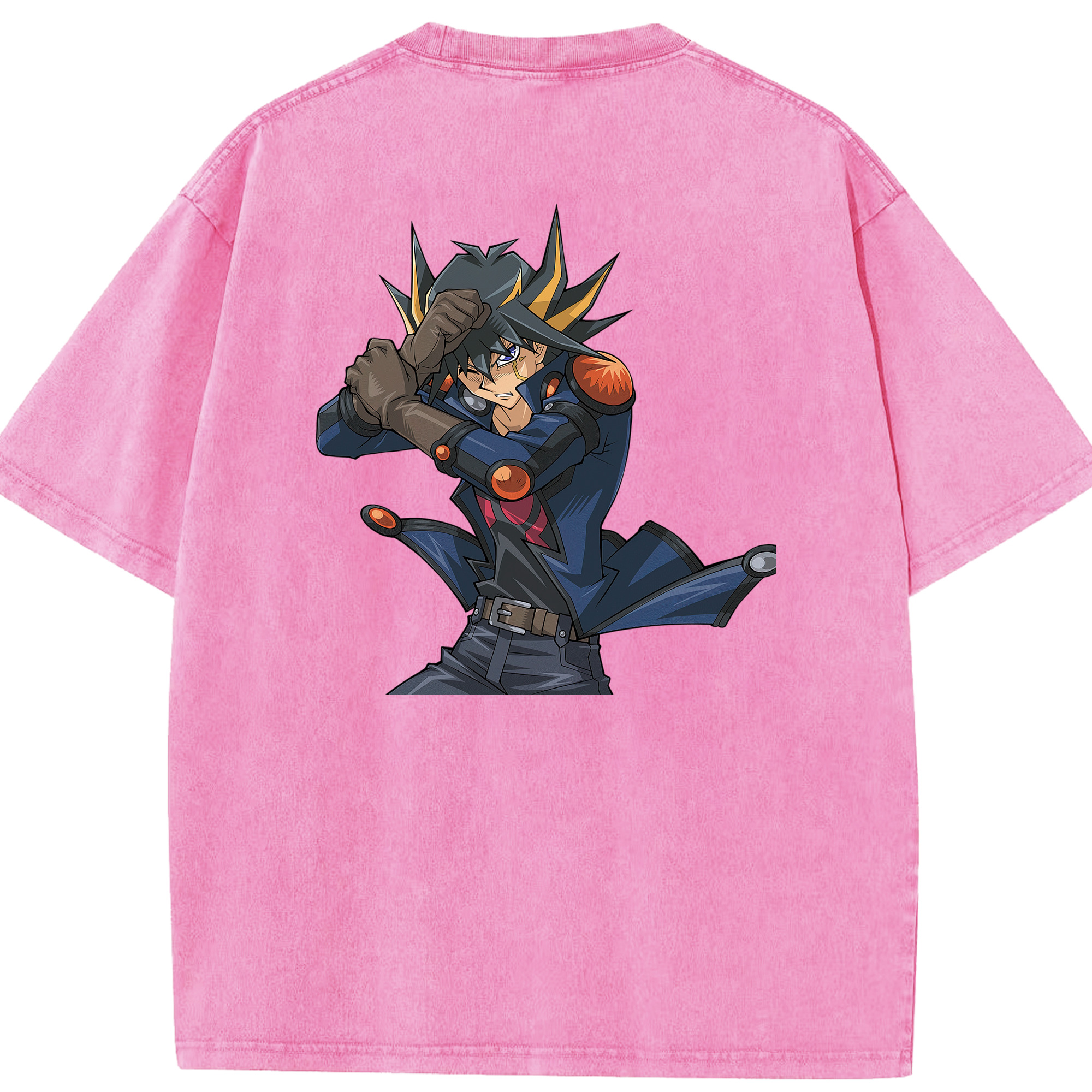 （画像用） 遊☆戯☆王 Yu-Gi-Oh! 綿100% ヴィンテージ風 半袖Tシャツ（背面プリント）